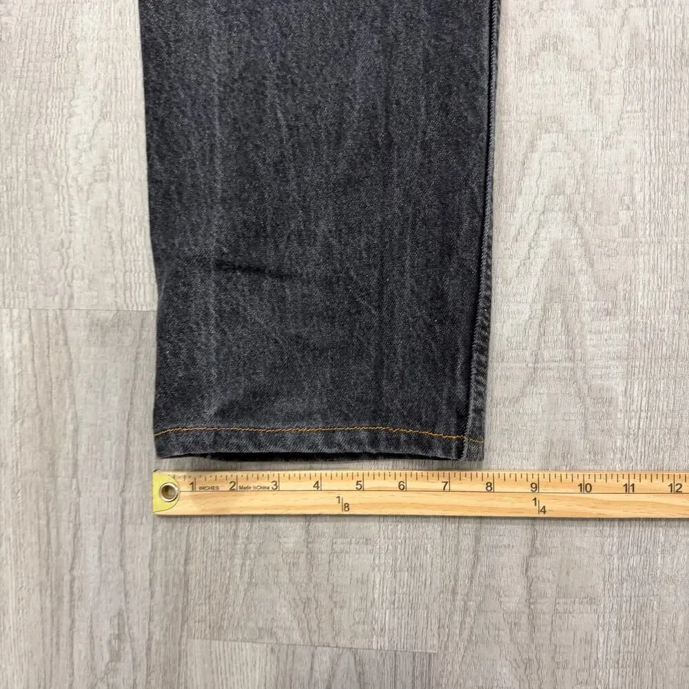 Vintage Levis 505 Jeans Men 38x34 (Fits 38x32) Black Denim 80s USA Made Western